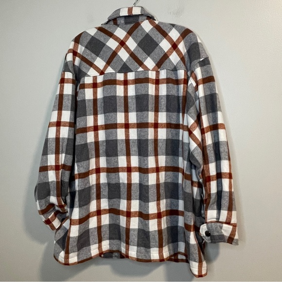 HFX Flannel Shirt Jacket Shacket Wool Blend XL EUC - Picture 2 of 5
